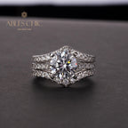 Ensemble d'anneaux empilables citrine R0317