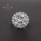 Bague Halo pavée de grenat R0321