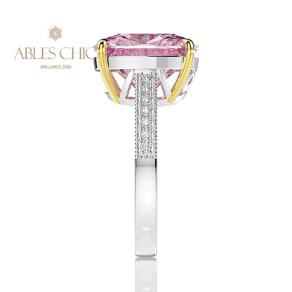 Bague cocktail coussin morganite R0872