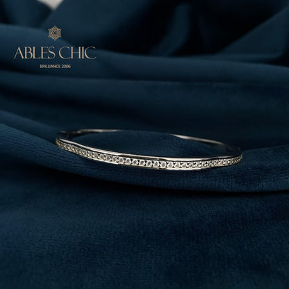 Bracelet ondulé Bling Stack B0878