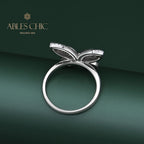 Bague cocktail papillon pavée R1094