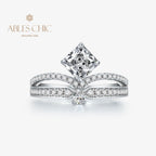 Bague de fiançailles couronne élégante R1524