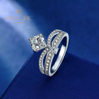 Bague de fiançailles couronne élégante R1524