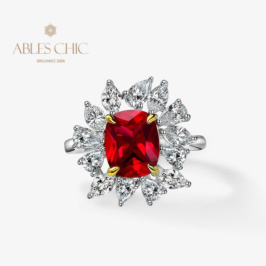 Bague Fleur Rubis R1528