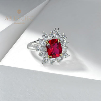 Bague Fleur Rubis R1528