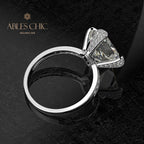 Bague de fiançailles solitaire carrée R1015