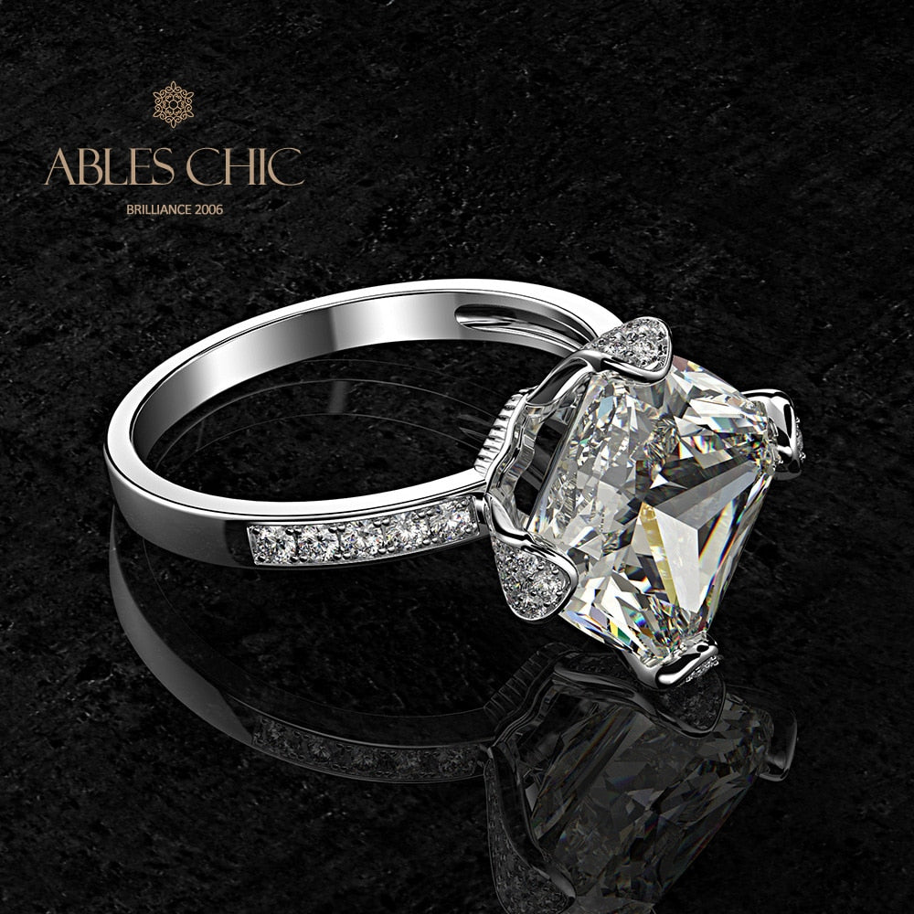 Bague de fiançailles solitaire carrée R1015