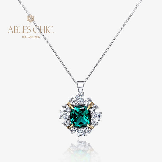 Collier de fleurs de rubis P0642