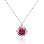 Collier de fleurs de rubis P0642