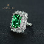 Bague florale émeraude R1160