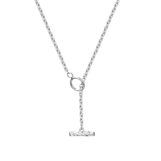 Collier chaîne torsadée en T N1019