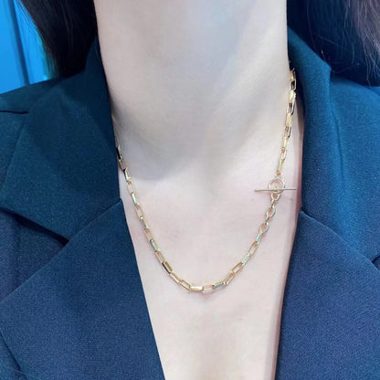 Collier à chaîne allongée épaisse