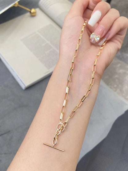 Collier à chaîne allongée épaisse