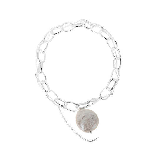 Bracelet à maillons en perles baroques B1025