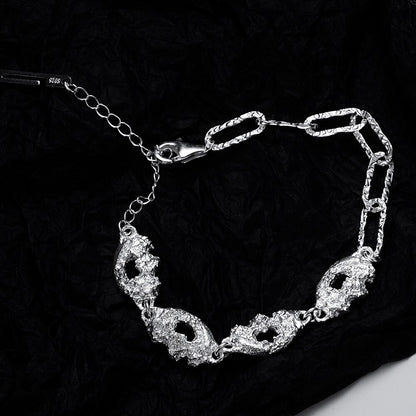 Bracelet à maillons froissés épais B1024