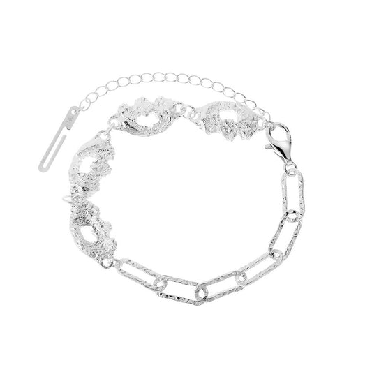 Bracelet à maillons froissés épais B1024