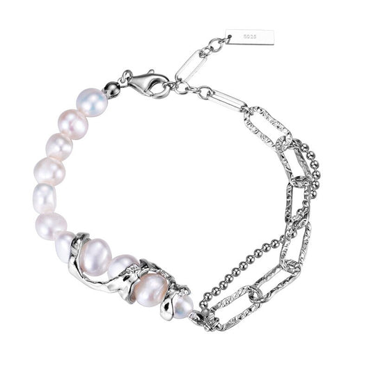Bracelet à maillons irréguliers en perles baroques B1020