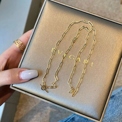 Collier barre en T à chaîne étirée moletée