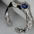 Bague CZ à texture extraterrestre R1252