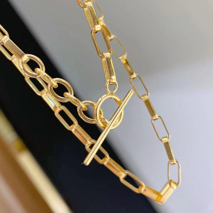 Collier à chaîne allongée épaisse