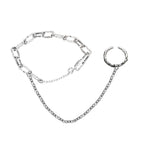 Bracelet à chaîne allongée texturé B1026