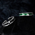 Bague texturée en bande d'émail R1262