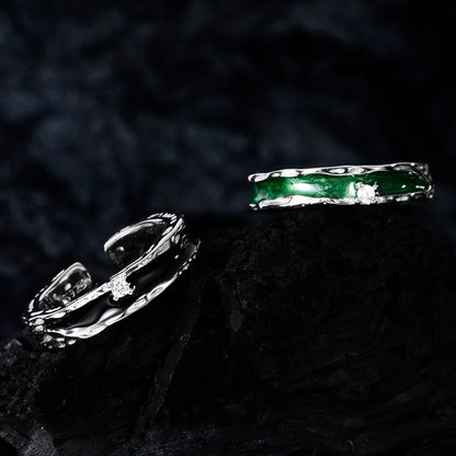 Bague texturée en bande d'émail R1262