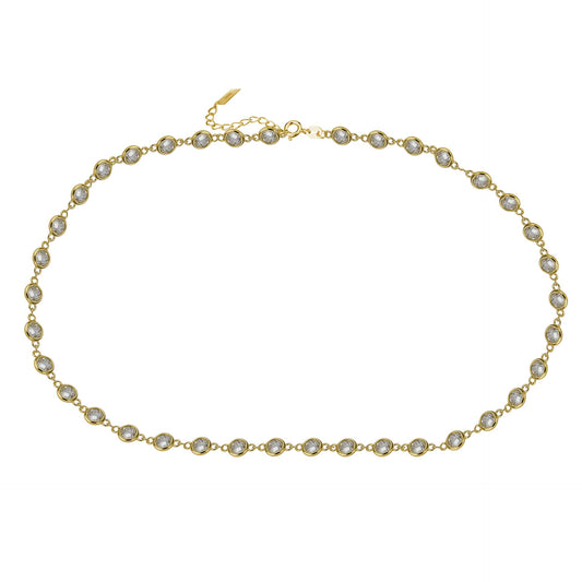 Collier à maillons ronds CZ N1022