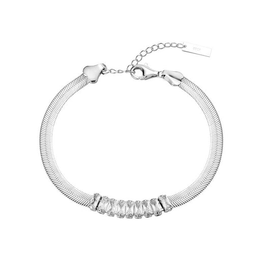Bracelet chaîne serpent à griffes CZ B1009