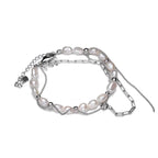 Bracelet chaîne de perles baroques B1029
