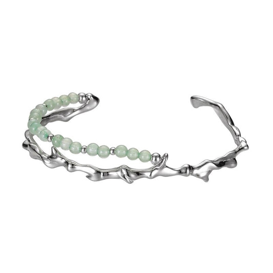 Bracelet irrégulier en perles de jade B1008