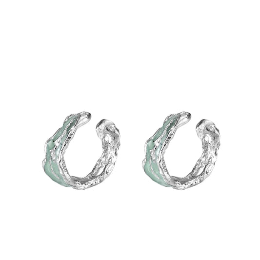 Clou d'oreille à élément corrodé en émail E1162, 1 pièce