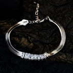 Bracelet chaîne serpent à griffes CZ B1009