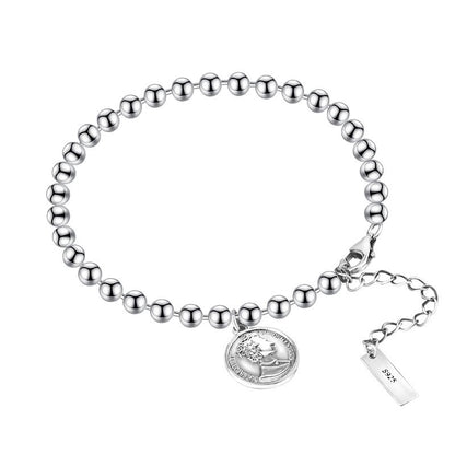 Bracelet chaîne à billes Elizabeth Coin B1015
