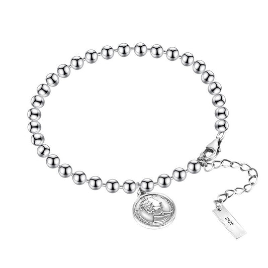 Bracelet chaîne à billes Elizabeth Coin B1015