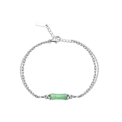Bracelet Multi Chaînes Jade Bambou B1017