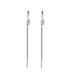 Boucle d'oreille à longue chaîne en perles baroques E1111, 1 pièce