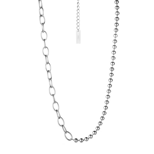 Collier chaîne torsadée à boules épaisses N1047