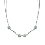 Collier à chaîne irrégulière en jade N1014