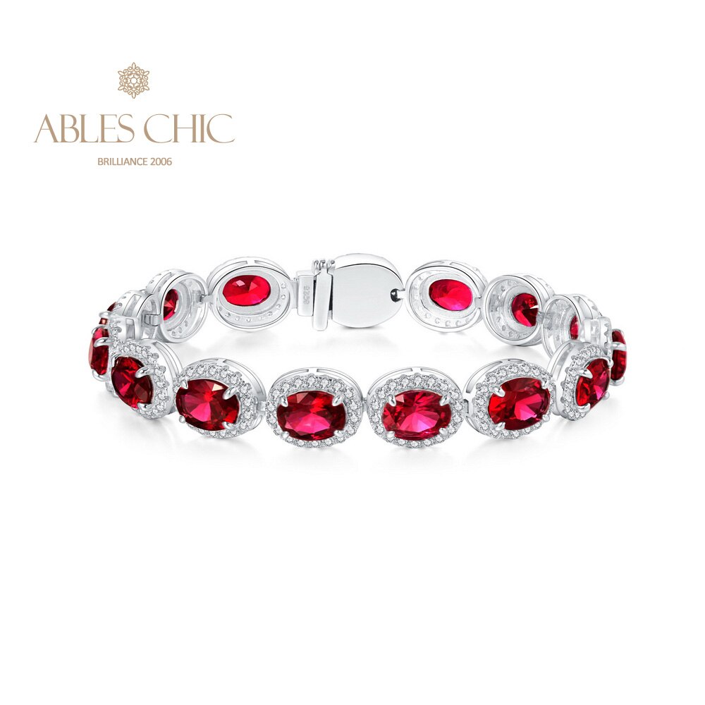 Bracelet Floral Rubis B0606