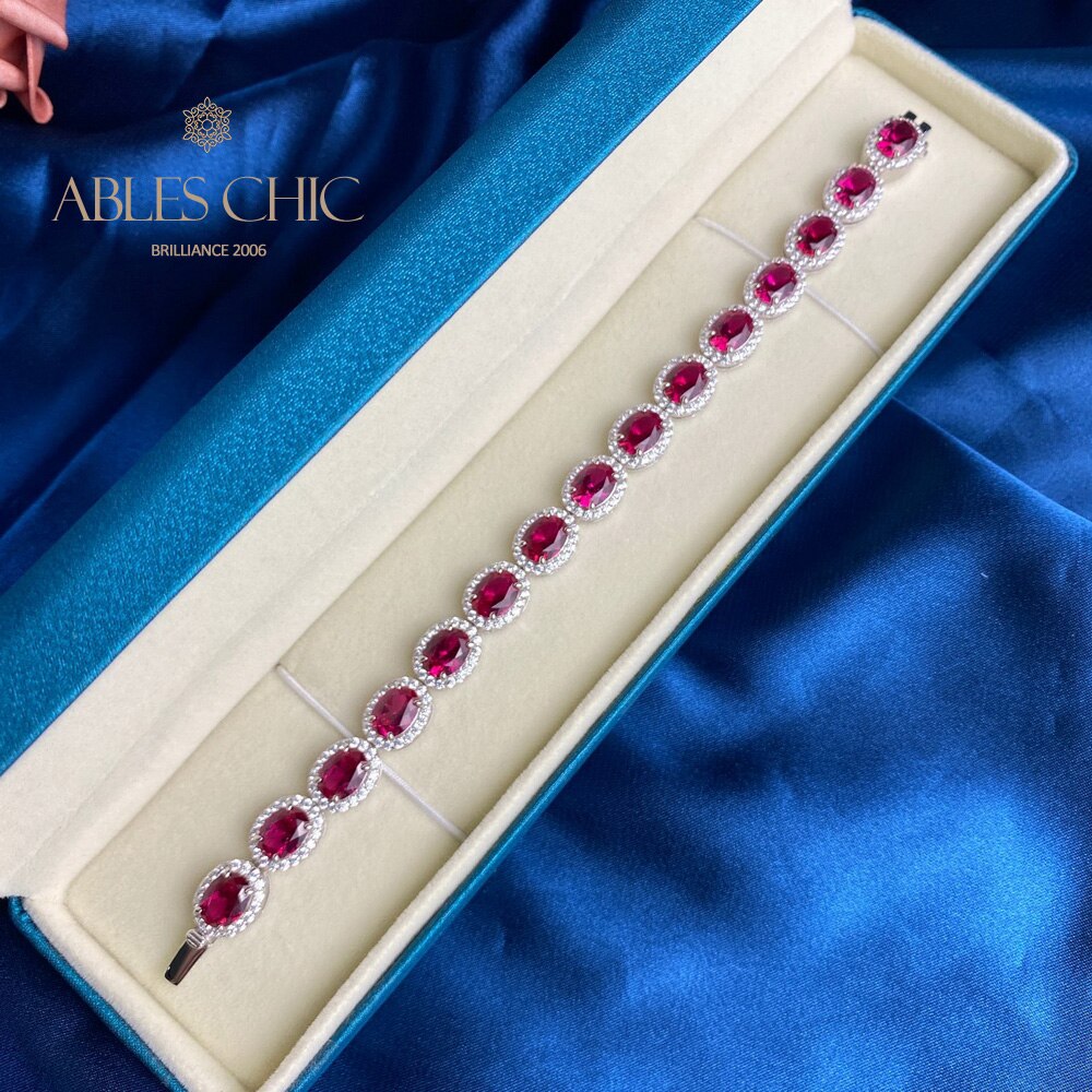 Bracelet Floral Rubis B0606