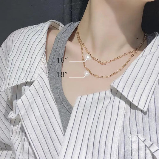 Collier barre en T à chaîne étirée moletée