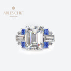 Bague de fiançailles diamant taille Asscher R0380
