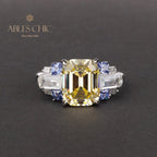 Bague de fiançailles diamant taille Asscher R0380