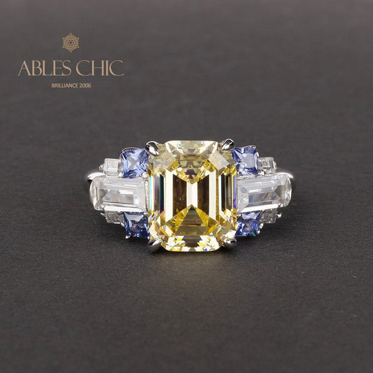 Bague de fiançailles diamant taille Asscher R0380