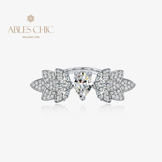 Bague Plume Ailes Florales R1526