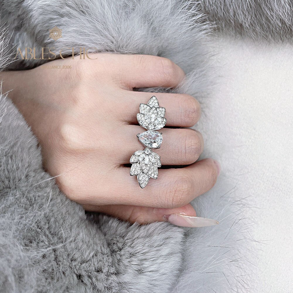 Bague Plume Ailes Florales R1526