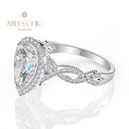Bague de fiançailles halo 7CT R0936