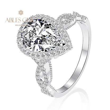 Bague de fiançailles halo 7CT R0936