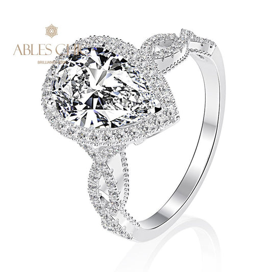 Bague de fiançailles halo 7CT R0936